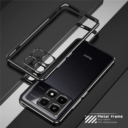 For Xiaomi Redmi K70 Ultra Bumper Case Metal Frame Phone Cover with Camera Lens Guard