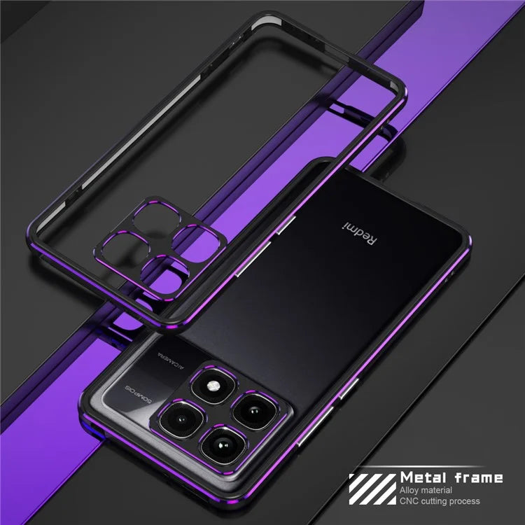For Xiaomi Redmi K70 Ultra Bumper Case Metal Frame Phone Cover with Camera Lens Guard