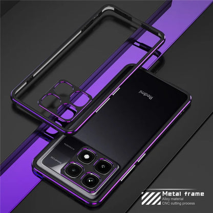 For Xiaomi Redmi K70 Ultra Bumper Case Metal Frame Phone Cover with Camera Lens Guard