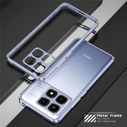 For Xiaomi Redmi K70 Ultra Bumper Case Metal Frame Phone Cover with Camera Lens Guard
