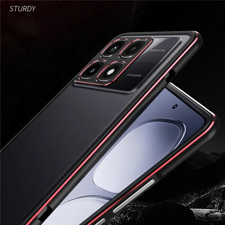 For Xiaomi Redmi K70 Ultra Bumper Case Metal Frame Phone Cover with Camera Lens Guard
