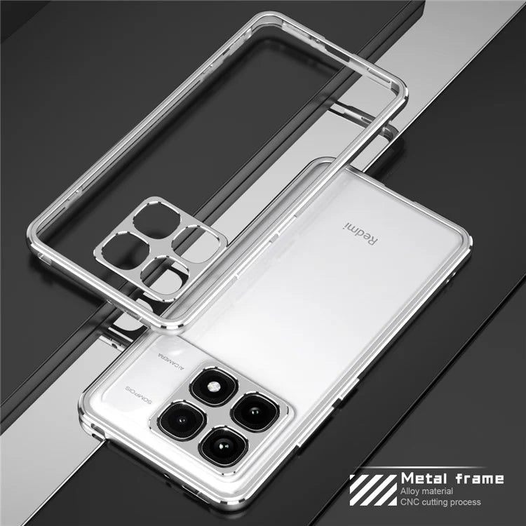 For Xiaomi Redmi K70 Ultra Bumper Case Metal Frame Phone Cover with Camera Lens Guard