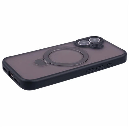 For iPhone 16 Plus Case Rotatable Magnetic Kickstand TPU+PC Matte Phone Cover