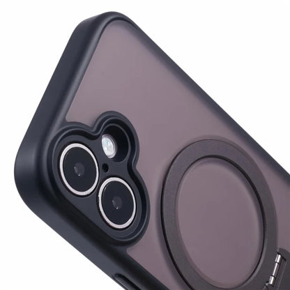 For iPhone 16 Plus Case Rotatable Magnetic Kickstand TPU+PC Matte Phone Cover