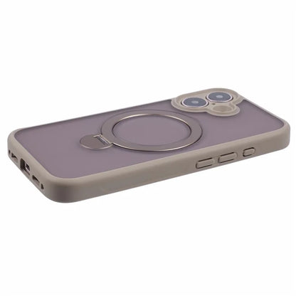 For iPhone 16 Plus Case Rotatable Magnetic Kickstand TPU+PC Matte Phone Cover