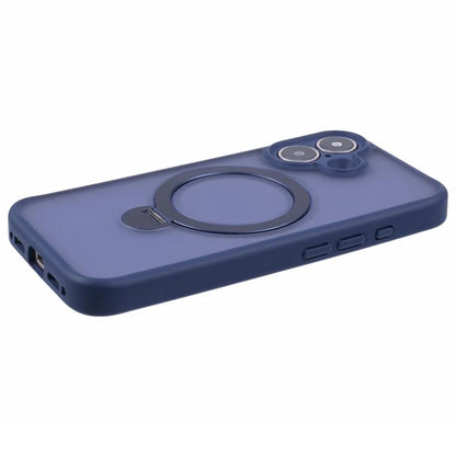 For iPhone 16 Plus Case Rotatable Magnetic Kickstand TPU+PC Matte Phone Cover