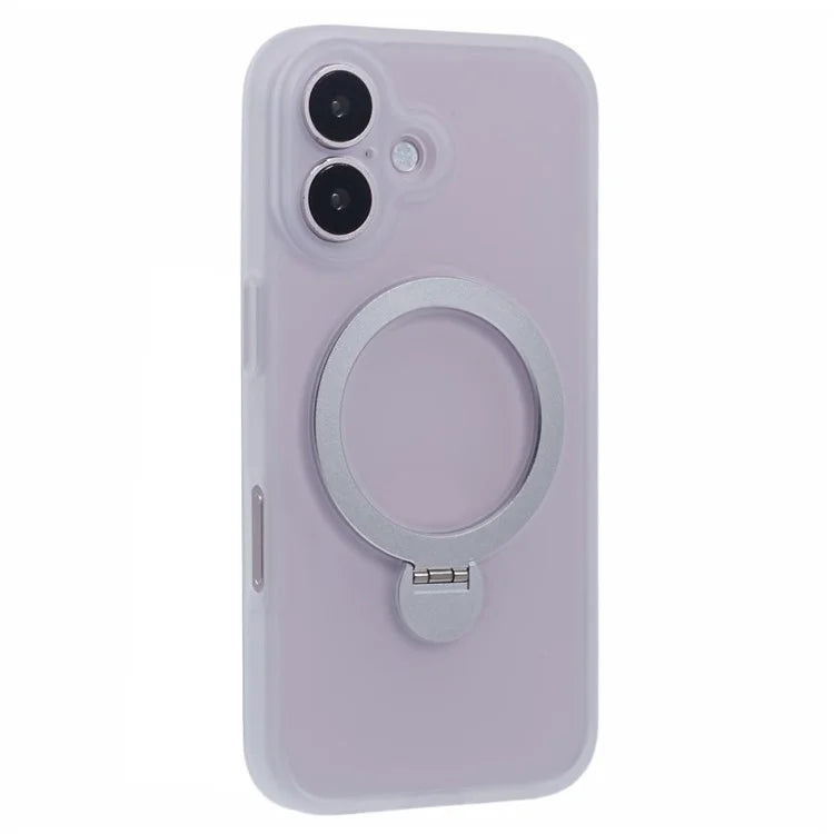 For iPhone 16 Plus Case Rotatable Magnetic Kickstand TPU+PC Matte Phone Cover