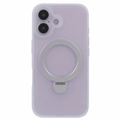For iPhone 16 Plus Case Rotatable Magnetic Kickstand TPU+PC Matte Phone Cover