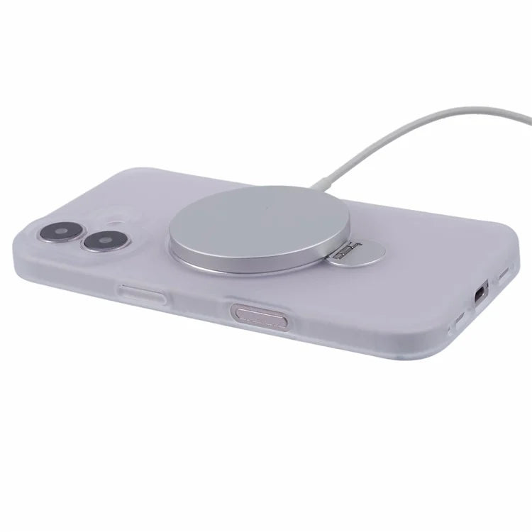 For iPhone 16 Plus Case Rotatable Magnetic Kickstand TPU+PC Matte Phone Cover