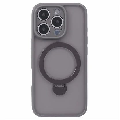 For iPhone 16 Pro Max Case Compatible with MagSafe Matte TPU+PC Phone Cover  Kickstand Ring Holder
