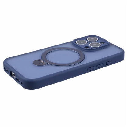For iPhone 16 Pro Max Case Compatible with MagSafe Matte TPU+PC Phone Cover  Kickstand Ring Holder