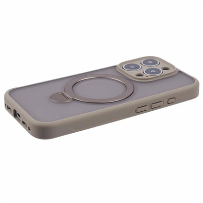 For iPhone 16 Pro Max Case Compatible with MagSafe Matte TPU+PC Phone Cover  Kickstand Ring Holder