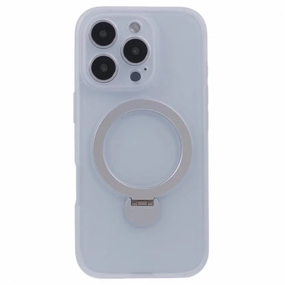For iPhone 16 Pro Max Case Compatible with MagSafe Matte TPU+PC Phone Cover  Kickstand Ring Holder