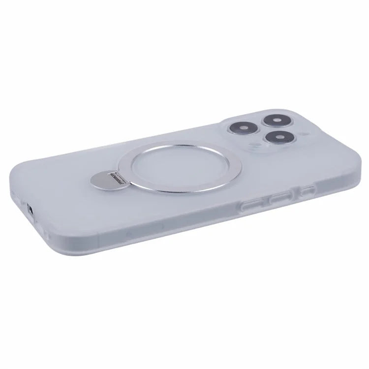 For iPhone 16 Pro Max Case Compatible with MagSafe Matte TPU+PC Phone Cover  Kickstand Ring Holder
