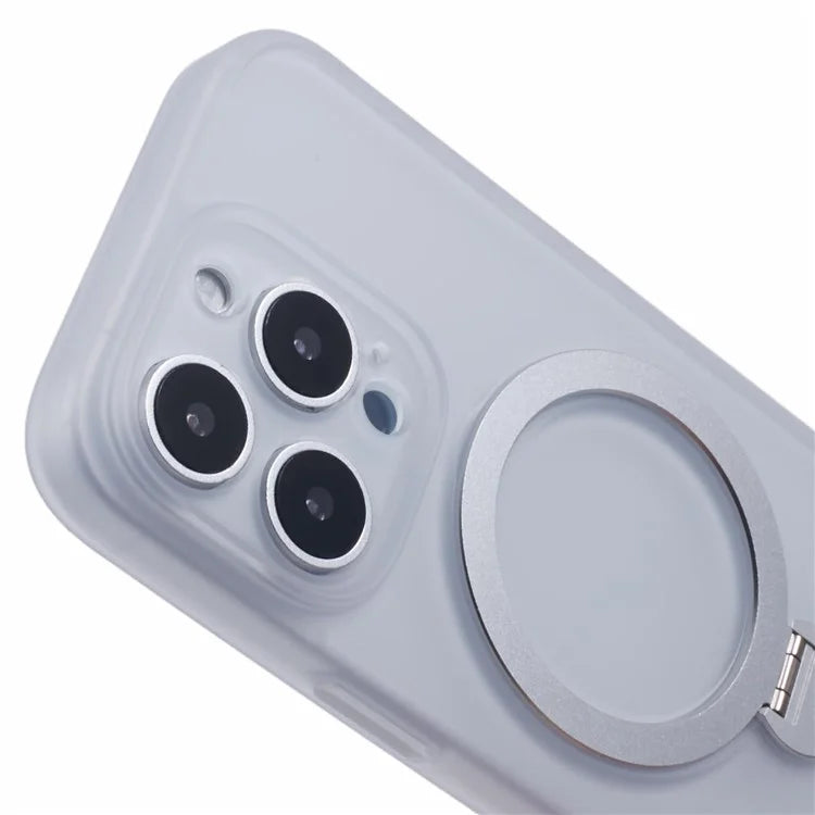For iPhone 16 Pro Max Case Compatible with MagSafe Matte TPU+PC Phone Cover  Kickstand Ring Holder