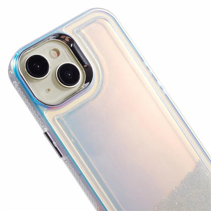 For iPhone 15 Cell Phone Cover Flowing Beads PC+TPU Back Case