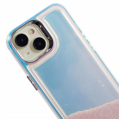 For iPhone 15 Cell Phone Cover Flowing Beads PC+TPU Back Case