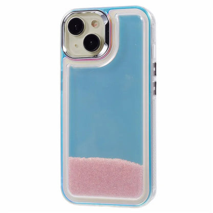 For iPhone 15 Cell Phone Cover Flowing Beads PC+TPU Back Case