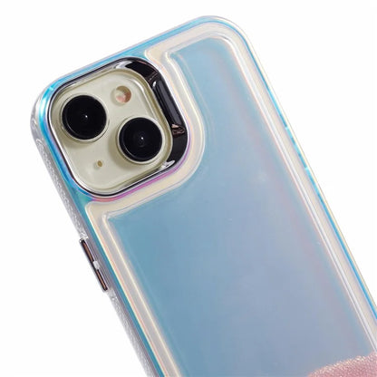 For iPhone 15 Cell Phone Cover Flowing Beads PC+TPU Back Case