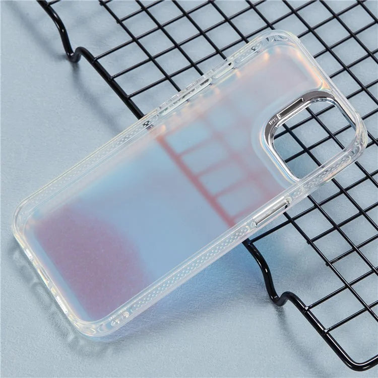 For iPhone 15 Cell Phone Cover Flowing Beads PC+TPU Back Case