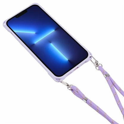 For iPhone 13 Pro Case PC+TPU Shockproof Phone Back Cover with Adjustable Strap