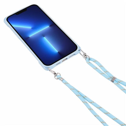 For iPhone 13 Pro Case PC+TPU Shockproof Phone Back Cover with Adjustable Strap