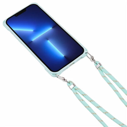 For iPhone 13 Pro Case PC+TPU Shockproof Phone Back Cover with Adjustable Strap