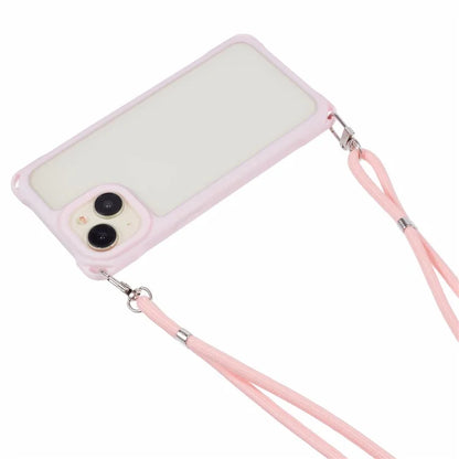 For iPhone 14 Case PC+TPU Shockproof Phone Back Cover with Adjustable Strap