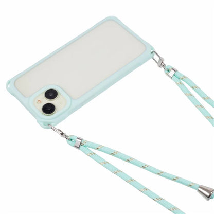 For iPhone 14 Case PC+TPU Shockproof Phone Back Cover with Adjustable Strap
