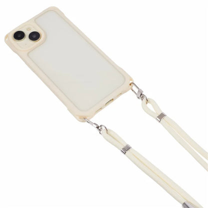 For iPhone 14 Case PC+TPU Shockproof Phone Back Cover with Adjustable Strap