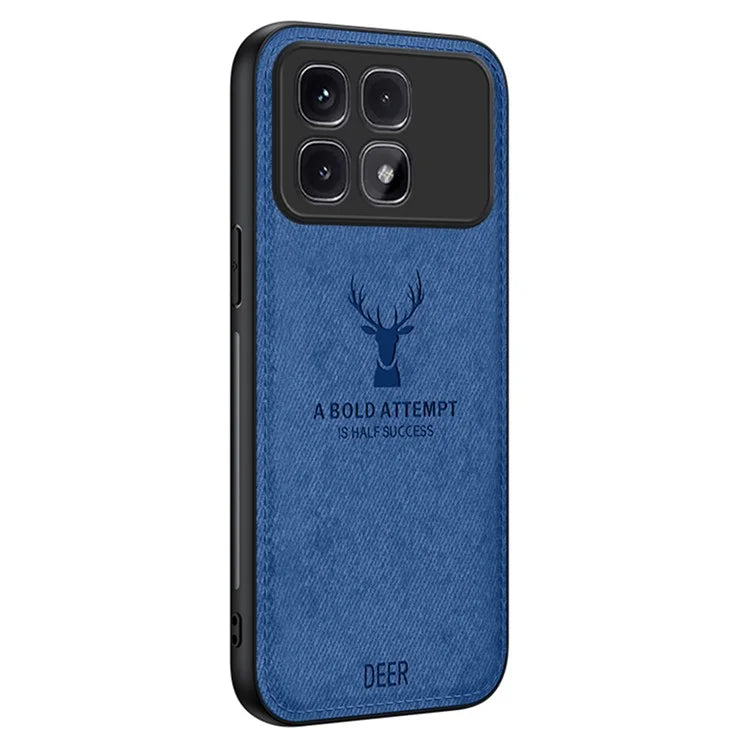 For Xiaomi Redmi K70 Ultra Case Deer Pattern Cloth Texture PU Leather Hybrid Phone Cover