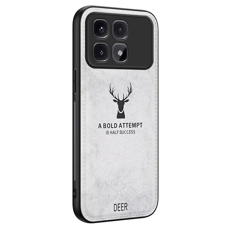For Xiaomi Redmi K70 Ultra Case Deer Pattern Cloth Texture PU Leather Hybrid Phone Cover