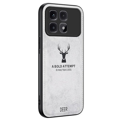 For Xiaomi Redmi K70 Ultra Case Deer Pattern Cloth Texture PU Leather Hybrid Phone Cover