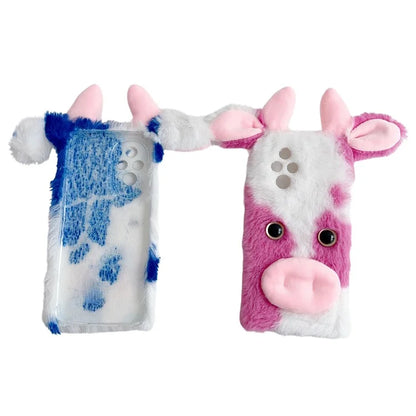For Honor 200 5G Case Fluffy Cows Ear Soft TPU Protective Phone Cover