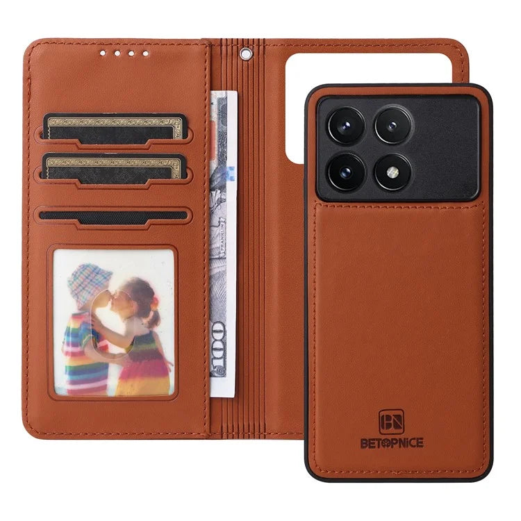 BETOPNICE 005 For Xiaomi Redmi K70 Pro 5G / K70 5G / Poco F6 Pro 5G Case PU Leather Wallet Phone Cover