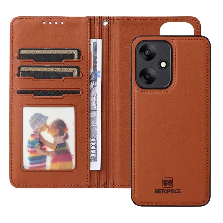 BETOPNICE 005 For Xiaomi Redmi 13C 5G / 13C 4G / 13R 5G / Poco M6 5G Case PU Leather Wallet Phone Cover