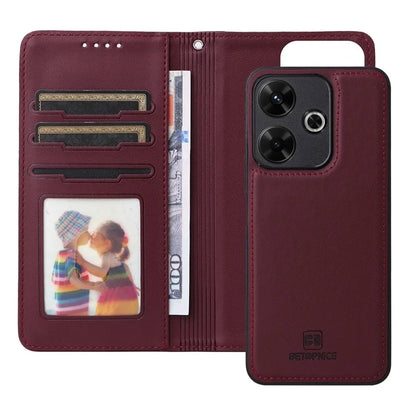 BETOPNICE 005 For Xiaomi Redmi 13 4G / Note 13R 5G / Poco M6 4G Wallet Case PU Leather Stand Phone Cover