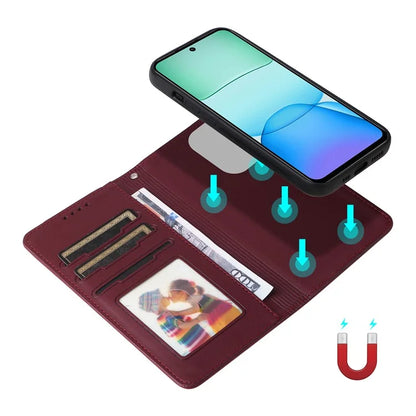 BETOPNICE 005 For Xiaomi Redmi 13 4G / Note 13R 5G / Poco M6 4G Wallet Case PU Leather Stand Phone Cover