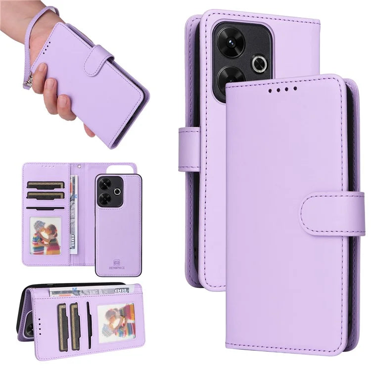 BETOPNICE 005 For Xiaomi Redmi 13 4G / Note 13R 5G / Poco M6 4G Wallet Case PU Leather Stand Phone Cover