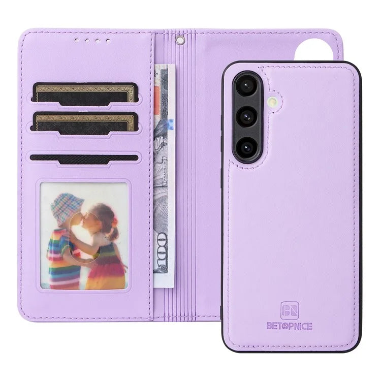 BETOPNICE 005 For Samsung Galaxy S24 FE Stand Case PU Leather Wallet Phone Cover