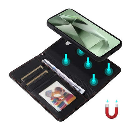 BETOPNICE 005 For Samsung Galaxy S24 FE Stand Case PU Leather Wallet Phone Cover