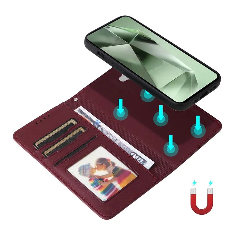 BETOPNICE 005 For Samsung Galaxy S24 FE Stand Case PU Leather Wallet Phone Cover