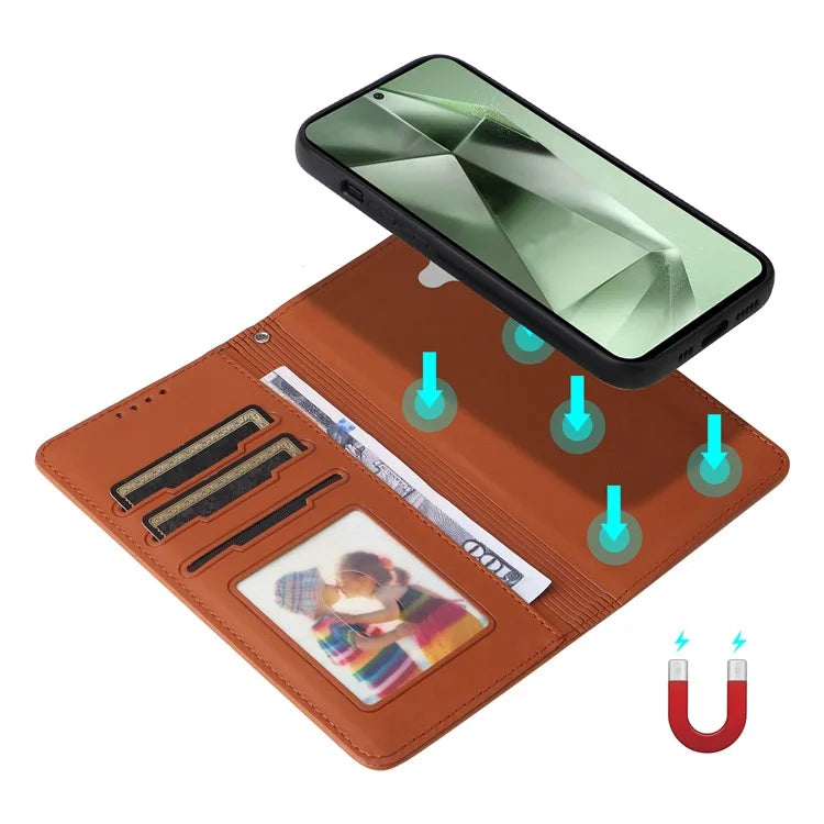 BETOPNICE 005 For Samsung Galaxy S24 FE Stand Case PU Leather Wallet Phone Cover