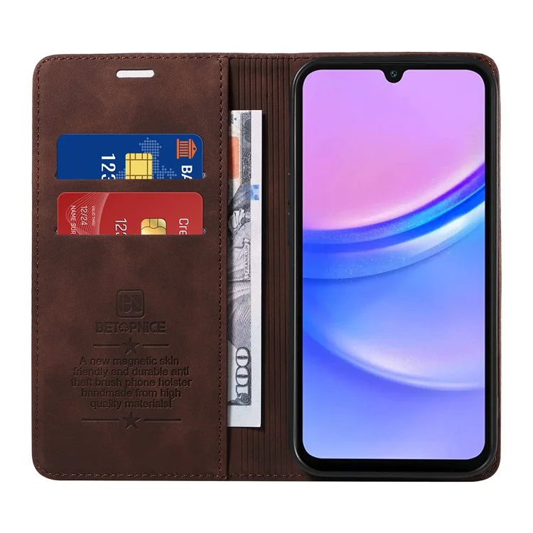 BETOPNICE 003 For Samsung Galaxy A16 5G Stand Case Anti-Scratch Leather Wallet Phone Cover