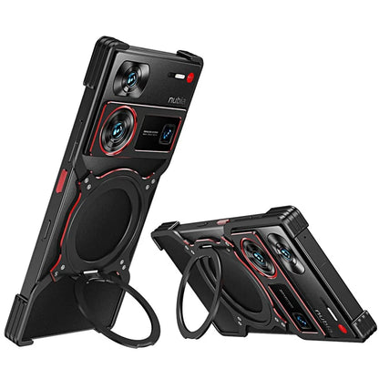 For ZTE nubia Z60 Ultra / Z60 Ultra Leading Kickstand Case Metal Bumper Magnetic Phone Cover