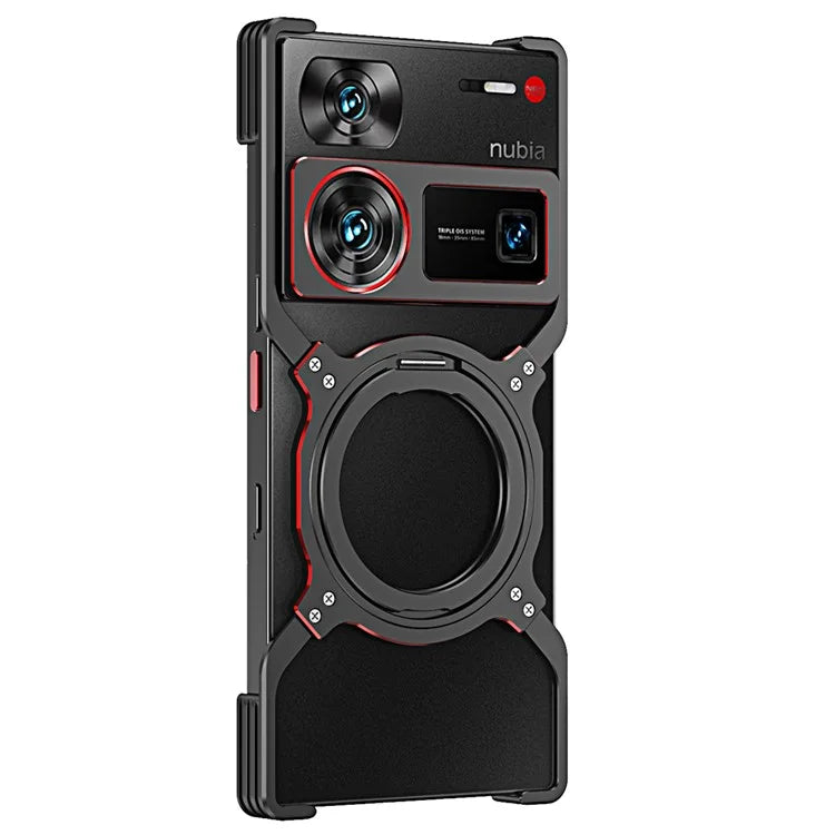 For ZTE nubia Z60 Ultra / Z60 Ultra Leading Kickstand Case Metal Bumper Magnetic Phone Cover