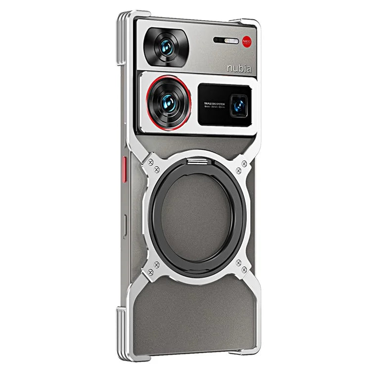 For ZTE nubia Z60 Ultra / Z60 Ultra Leading Kickstand Case Metal Bumper Magnetic Phone Cover