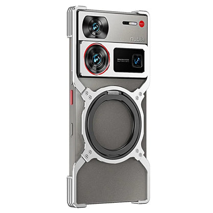 For ZTE nubia Z60 Ultra / Z60 Ultra Leading Kickstand Case Metal Bumper Magnetic Phone Cover