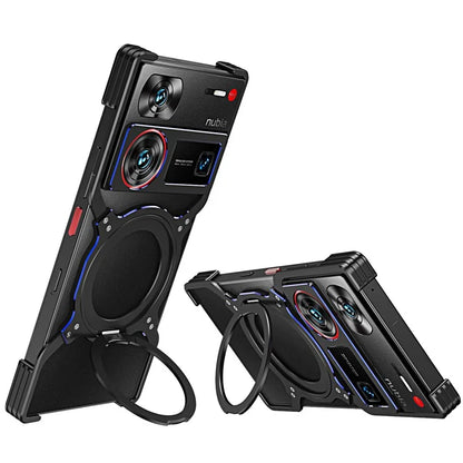For ZTE nubia Z60 Ultra / Z60 Ultra Leading Kickstand Case Metal Bumper Magnetic Phone Cover