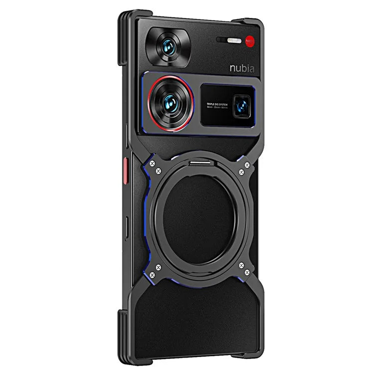 For ZTE nubia Z60 Ultra / Z60 Ultra Leading Kickstand Case Metal Bumper Magnetic Phone Cover